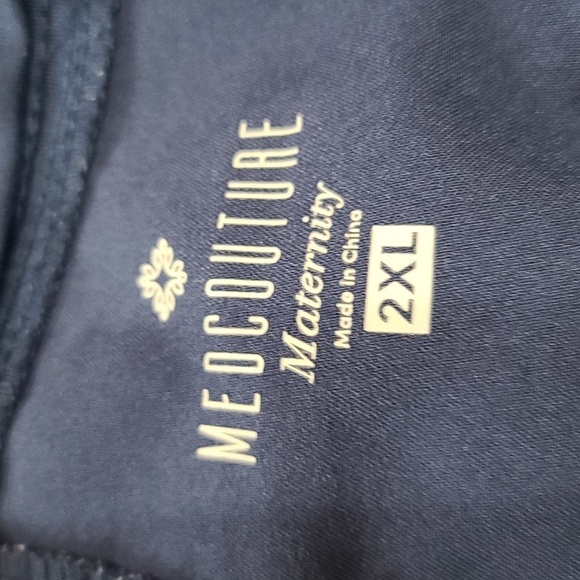 Medcouture Maternity Scrub Pants Bundle of 2 Womens Navy Stretch Panel 2XL READ - Picture 9 of 12